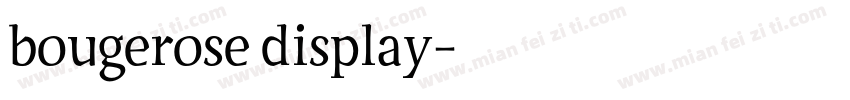 bougerose display字体转换